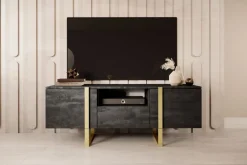 VERICA RTV 150 2D1SZ - charcoal flow / złote nogi