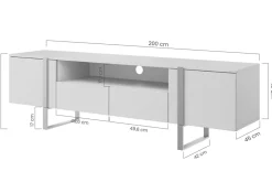 VERICA RTV 200 2D2SZ - charcoal flow / złote nogi