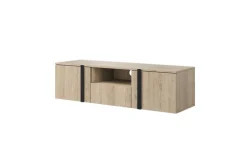 VERICA RTV 150 2D1SZ - dąb biszkoptowy / czarne uchwyty / wisząca