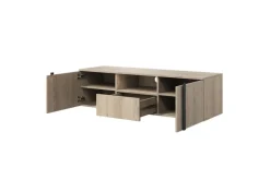 VERICA RTV 150 2D1SZ - dąb biszkoptowy / czarne uchwyty / wisząca