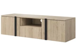 VERICA RTV 150 2D1SZ - dąb biszkoptowy / czarne uchwyty / wisząca