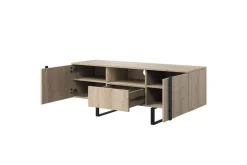 VERICA RTV 150 2D1SZ - dąb biszkoptowy / czarne nogi