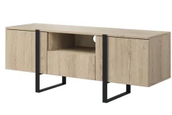 VERICA RTV 150 2D1SZ - dąb biszkoptowy / czarne nogi
