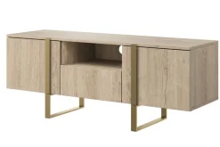 VERICA RTV 150 2D1SZ - dąb biszkoptowy / złote nogi