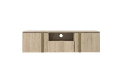 VERICA RTV 150 2D1SZ - dąb biszkoptowy / złote uchwyty / wisząca