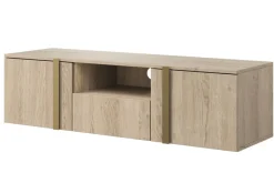 VERICA RTV 150 2D1SZ - dąb biszkoptowy / złote uchwyty / wisząca