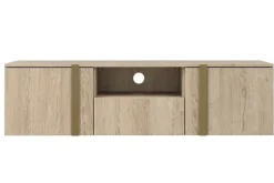 VERICA RTV 150 2D1SZ - dąb biszkoptowy / złote uchwyty / wisząca