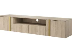 VERICA RTV 200 2D2SZ - dąb biszkoptowy / złote uchwyty / wisząca