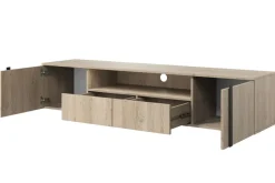 VERICA RTV 200 2D2SZ - dąb biszkoptowy / czarne uchwyty / wisząca