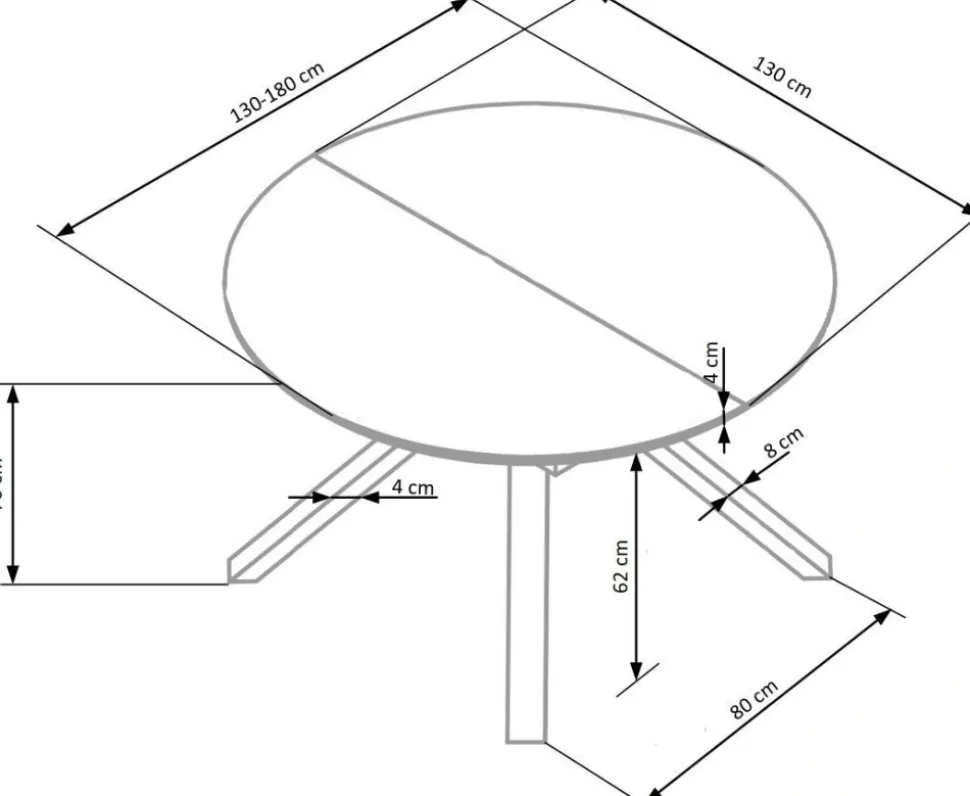 VERTIGO stół rozkładany, blat - biały marmur, nogi - czarny (2p=1szt)1 sztuka