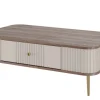 VESPER ŁAWA 103 1SZ - cashmere mdf / orzech / złote nogi