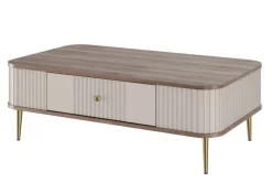 VESPER ŁAWA 103 1SZ - cashmere mdf / orzech / złote nogi