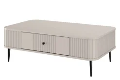 VESPER ŁAWA 103 1SZ - cashmere mdf / cashmere / czarne nogi