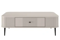 VESPER ŁAWA 103 1SZ - cashmere mdf / cashmere / czarne nogi