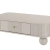 VESPER ŁAWA 103 1SZ - cashmere mdf / cashmere / złote uchwyty / nogi kule