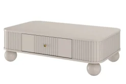 VESPER ŁAWA 103 1SZ - cashmere mdf / cashmere / złote uchwyty / nogi kule