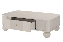VESPER ŁAWA 103 1SZ - cashmere mdf / cashmere / złote uchwyty / nogi kule