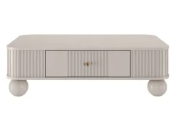 VESPER ŁAWA 103 1SZ - cashmere mdf / cashmere / złote uchwyty / nogi kule