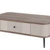 VESPER ŁAWA 103 1SZ - cashmere mdf / orzech / czarne nogi