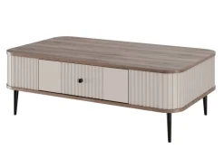 VESPER ŁAWA 103 1SZ - cashmere mdf / orzech / czarne nogi