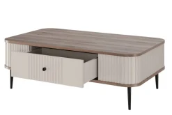 VESPER ŁAWA 103 1SZ - cashmere mdf / orzech / czarne nogi