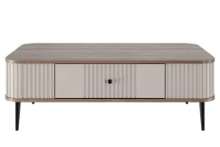 VESPER ŁAWA 103 1SZ - cashmere mdf / orzech / czarne nogi