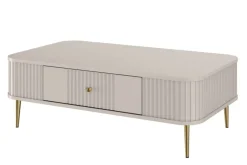 VESPER ŁAWA 103 1SZ - cashmere mdf / cashmere / złote nogi