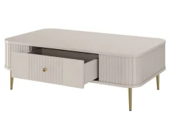 VESPER ŁAWA 103 1SZ - cashmere mdf / cashmere / złote nogi