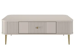 VESPER ŁAWA 103 1SZ - cashmere mdf / cashmere / złote nogi
