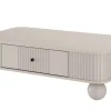 VESPER ŁAWA 103 1SZ - cashmere mdf / cashmere / czarne uchwyty / nogi kule