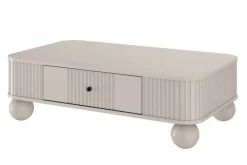 VESPER ŁAWA 103 1SZ - cashmere mdf / cashmere / czarne uchwyty / nogi kule