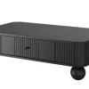 VESPER ŁAWA 103 1SZ - czarny mdf / czarny mdf / czarne uchwyty / nogi kule