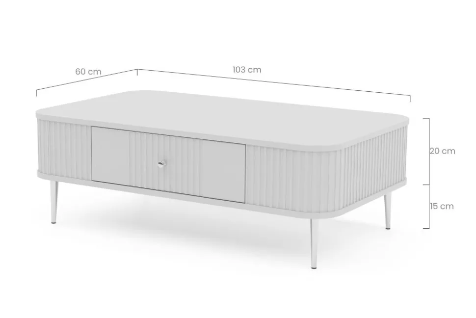 VESPER ŁAWA 103 1SZ - czarny mdf / czarny mdf / czarne nogi