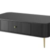 VESPER ŁAWA 103 1SZ - czarny mdf / czarny mdf / złote nogi