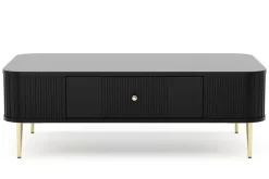 VESPER ŁAWA 103 1SZ - czarny mdf / czarny mdf / złote nogi