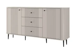 VESPER KOMODA 160 2D3SZ - cashmere mdf / cashmere / czarne nogi