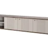 VESPER RTV 187 3D - cashmere mdf / orzech / złote uchwyty / nogi kule