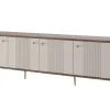 VESPER RTV 187 4D - cashmere mdf / orzech / złote nogi