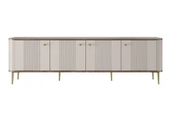 VESPER RTV 187 4D - cashmere mdf / orzech / złote nogi