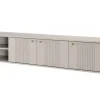 VESPER RTV 187 3D - cashmere mdf / cashmere / złote uchwyty / wisząca