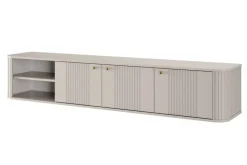 VESPER RTV 187 3D - cashmere mdf / cashmere / złote uchwyty / wisząca