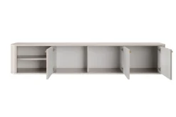 VESPER RTV 187 3D - cashmere mdf / cashmere / złote uchwyty / wisząca