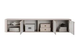 VESPER RTV 187 3D - cashmere mdf / cashmere / złote uchwyty / wisząca