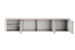 VESPER RTV 187 3D - cashmere mdf / cashmere / czarne uchwyty / wisząca