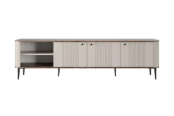 VESPER RTV 187 3D - cashmere mdf / orzech / czarne nogi