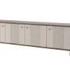 VESPER RTV 187 4D - cashmere mdf / orzech / złote uchwyty / nogi kule