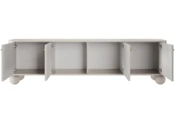 VESPER RTV 187 4D - cashmere mdf / cashmere / złote uchwyty / nogi kule