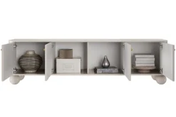 VESPER RTV 187 4D - cashmere mdf / cashmere / złote uchwyty / nogi kule