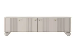 VESPER RTV 187 4D - cashmere mdf / cashmere / złote uchwyty / nogi kule