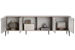 VESPER RTV 187 4D - cashmere mdf / cashmere / czarne nogi
